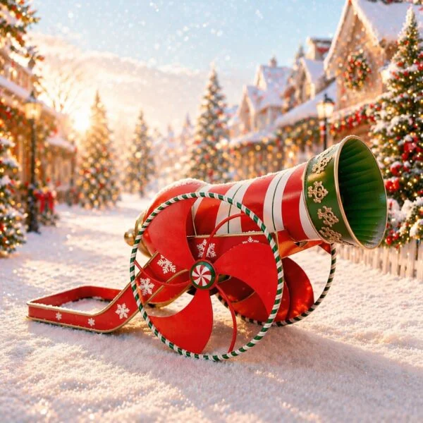 4.7ft. Long Large Colorful Christmas Cannon Decoration "Mister Dale"