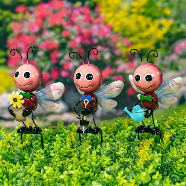 Set of 6 Metal Butterfly Garden Stakes "The Flutter Formation"